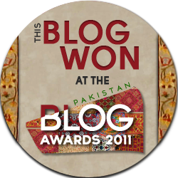 Winner of best social activist award at Pakistan Blog Awards 2011